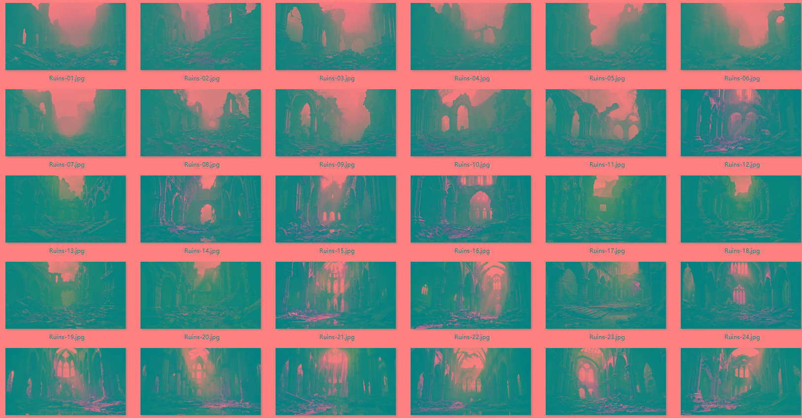 1600张科幻外星恐怖战争废墟环境背景 5K高清图片素材-云创网