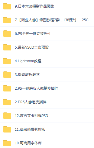 某宝买的杂乱PS LR教程预设摄影-云创网